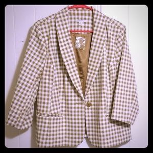 Isaac Mizrahi Live Women's Tan Blazer size 16
